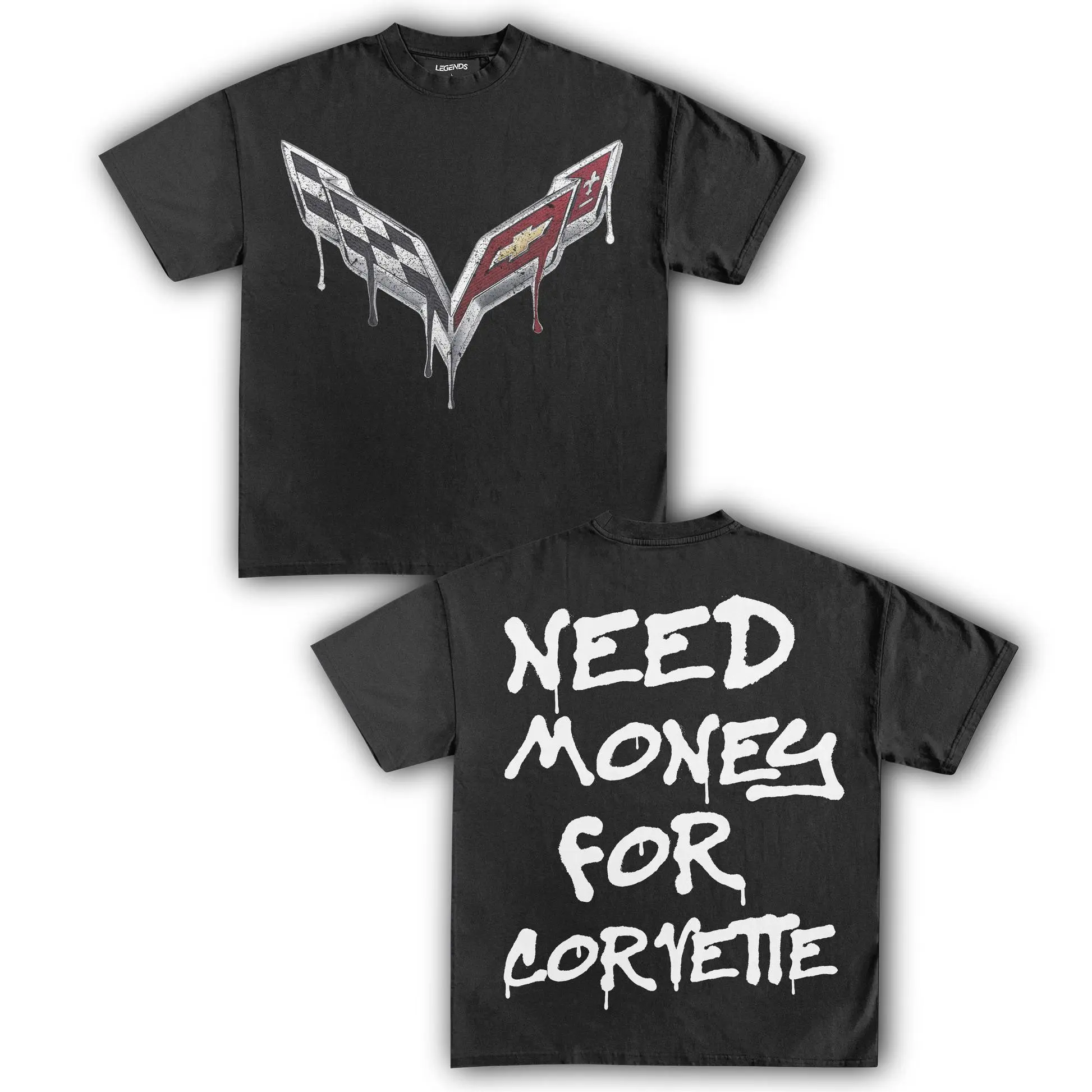 NEED MONEY FOR CORVETTE TEE Super cool T-shirt Casual