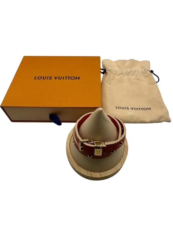 Pre-owned Louis Vuitton Doublewrap Leather Bracelet Full Set Perfect for Daily Use