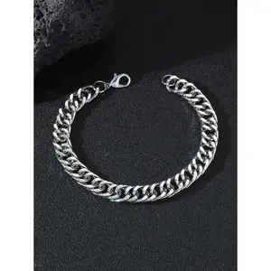 Men Hip-Hop Style Metal Chain Gun Black Bracelet, Simple And Refreshing Summer Hand Accessory