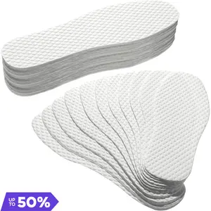 24/50 Pairs Disposable Shoe Liners Breathable Thin Insoles Disposable Insert Women Replaceable Sweat and Outdoor Barefoot Wood Pulp Shoe Liner for Women Men Hiking Running Boot Sneaker Footwear