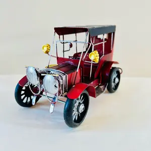 Metal Antique Vintage Car Model Home Decor Ornaments Handmade Handcraft Collections Vehicle - Retro Classic Car Ornaments Christmas Decoration