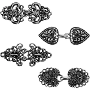 Vintage Sweater Shawl Clips Set 4 Count for Women Elegant Retro Cardigan Clips Durable Zinc Alloy for Wedding Party Crufty