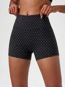 Viral TikTok 2026 Y2K Polka Dot High Waist Biker Shorts, 4-Way Stretch, No See-Through, Tummy Control, Butt Lifting, Moisture-Wicking, Slim Fit, Soft Fabric, Black White Polka Dot, Gym/Yoga/Workout/Running/Casual/Activewear Compression Shorts for Women