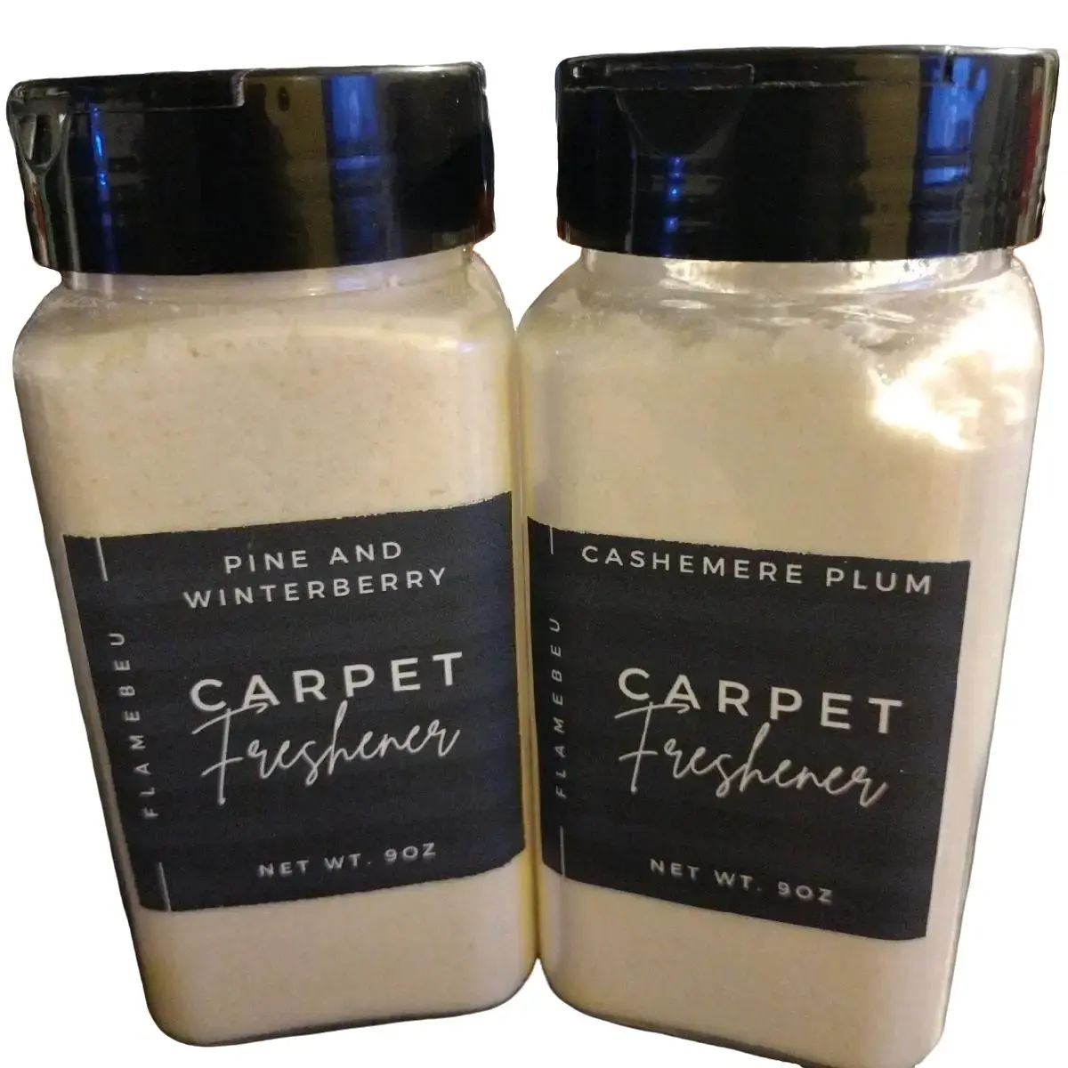 FLAMEBEU Christmas Carpet Fresh Bundle - Pine & Winterberry & Cashmere Plum - 9oz Each - Scented Aroma for Festive Home Atmosphere