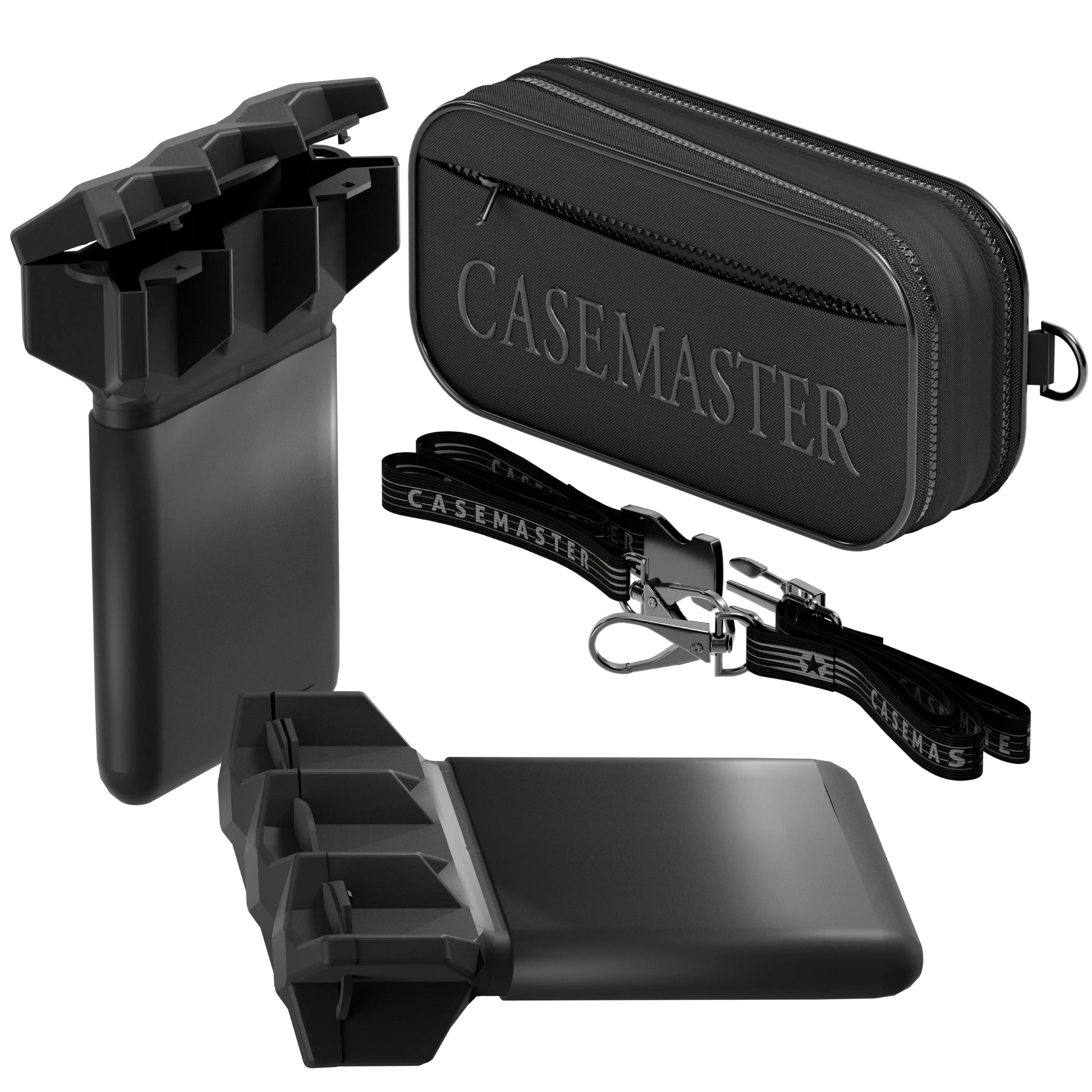 Casemaster Nomad Oasis Dart Case - Black, Unisex Compact Dart Sport Travel Gear with Adjustable Strap