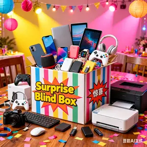 Only 3 Left! Premium Tech Mystery Box – Random Wireless Headphones Inside! Unbox Surprise Gadgets, Durable Build, Don’t Miss Out!