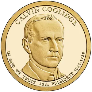 US 250th Anniversary Coin, 4th of July Metal Coin,Calvin Coolidge Collection, Vintage Style Souvenir Gift for History Lovers, Coin Collectors, American.