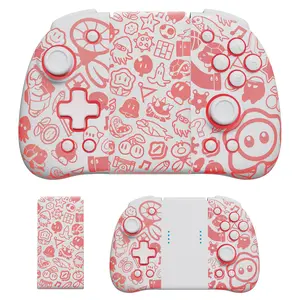 FUNLAB Glow-in-the-Dark Wireless Gamepad, Switch/OLED/PC Compatible, Ergonomic Handheld Mode Design with Paddle Turbo Sensing, Turbo Boost, Vibration Adjustment, RGB Glow Effect, Christmas/New Year Gift - White