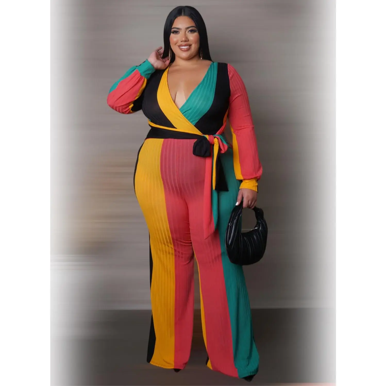 Tropical Vibe Wrap Jumpsuit