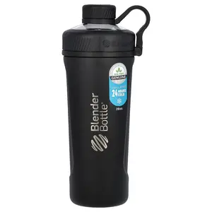 Blender Bottle Radian, Insulated Stainless Steel, Matte Black, 26 oz (770 ml)
