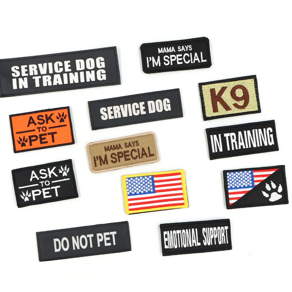 1 Pieces Tactical Patch For Dog Harness Dog Vest Dog Collar Personalized Patches Tags Sticker Label outdoorfun Dog Accessories