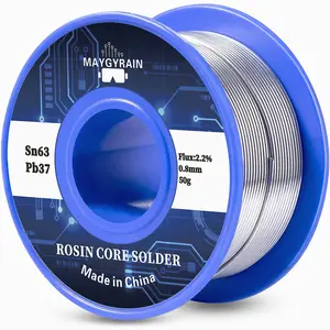 Solder Wire 63/37, high Purity no-wash tin-Lead Rosin cored Wire with 2.2% Flux for Electric Soldering,Solder Wire For Repairing 0.6mm 0.8mm 1.0mm 50g 100g