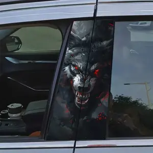 Wolf Pattern Car Sticker, Car Decals, Car Window Bumper Sticker, Windshield Sticker, Car Exterior Decoration Accessories, Vehicle Exterior Decoration for Car Body Window Bumper, Car Accessories