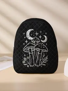 Mushroom Pattern Backpack, Cute Backpack, Casual Lightweight Large Capacity School Bag with Lunch Pocket, Durable School Bag for Boys & Girls & Teenagers, School Backpacks