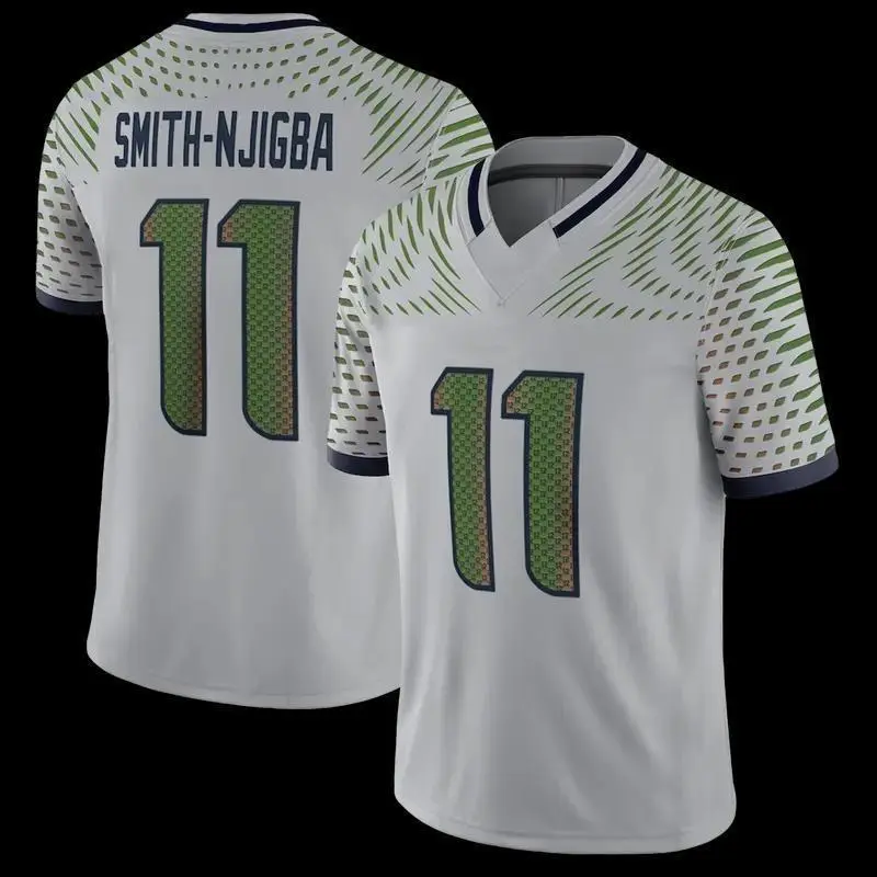 #11 Smith-Njigba Wolf Gray Football Jeysey