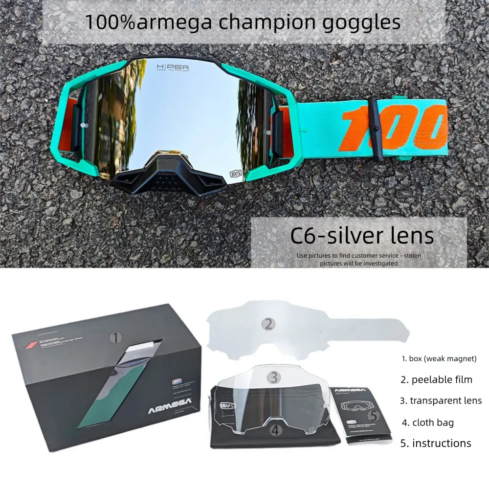 100% armega champion series goggles Quick Release Off-Road Motorcycle Goggles -Pro Motocross MX ATV Dirt Bike Racing Goggles, Anti-Fog UV Protection Lens, Adjustable Strap,Shockproof Eye Protection for Outdoor Adventure Riders Motorbike Gear 100% armega champion series goggles Quick Release Off-Road Motorcycle Goggles -Pro Motocross MX ATV Dirt Bike Racing Goggles, Anti-Fog UV Protection Lens, Adjustable Strap,Shockproof Eye Protection for Outdoor Adventure Riders Motorbike Gear