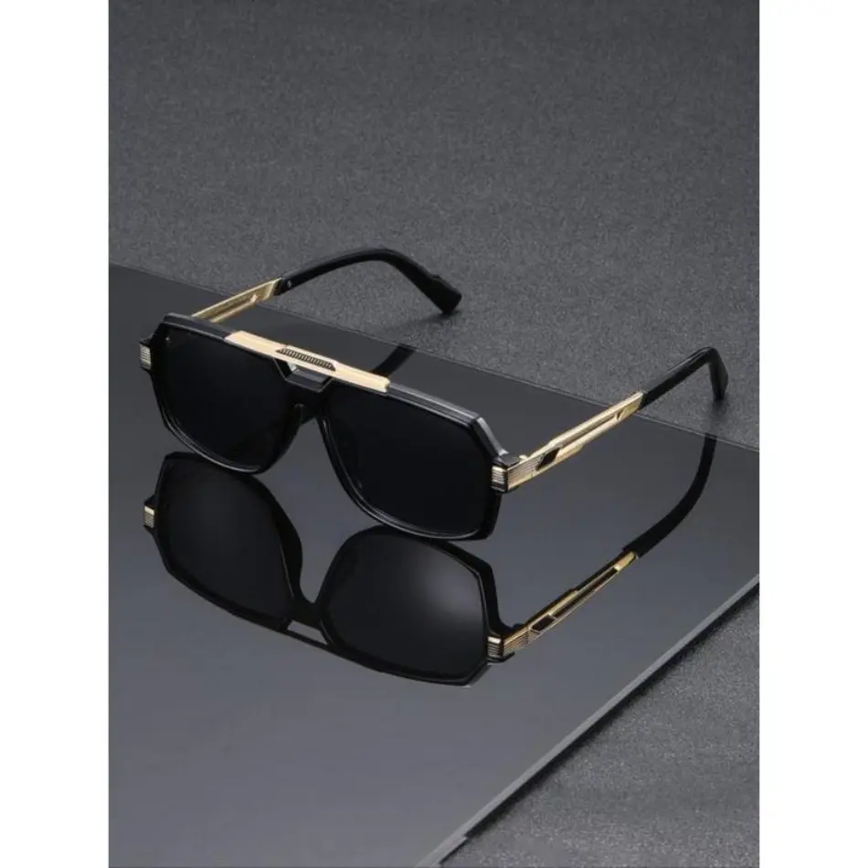 2026 Upgrade Men’s Classic Metal Edge Aviator Sunglasses - Transparent Frame, European Fashion Sports Eyewear, Stylish Men’s Sunglasses, TikTokShop Black Friday Thanksgiving Deal, Stylish Sunglasses