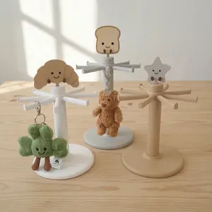 Spinner Display Stand for Keychains | Desk Decor Organizer |Toy & Bag Charm Display｜Gift for Toy Collectors