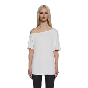 Flirting Over Oversized Tee - White