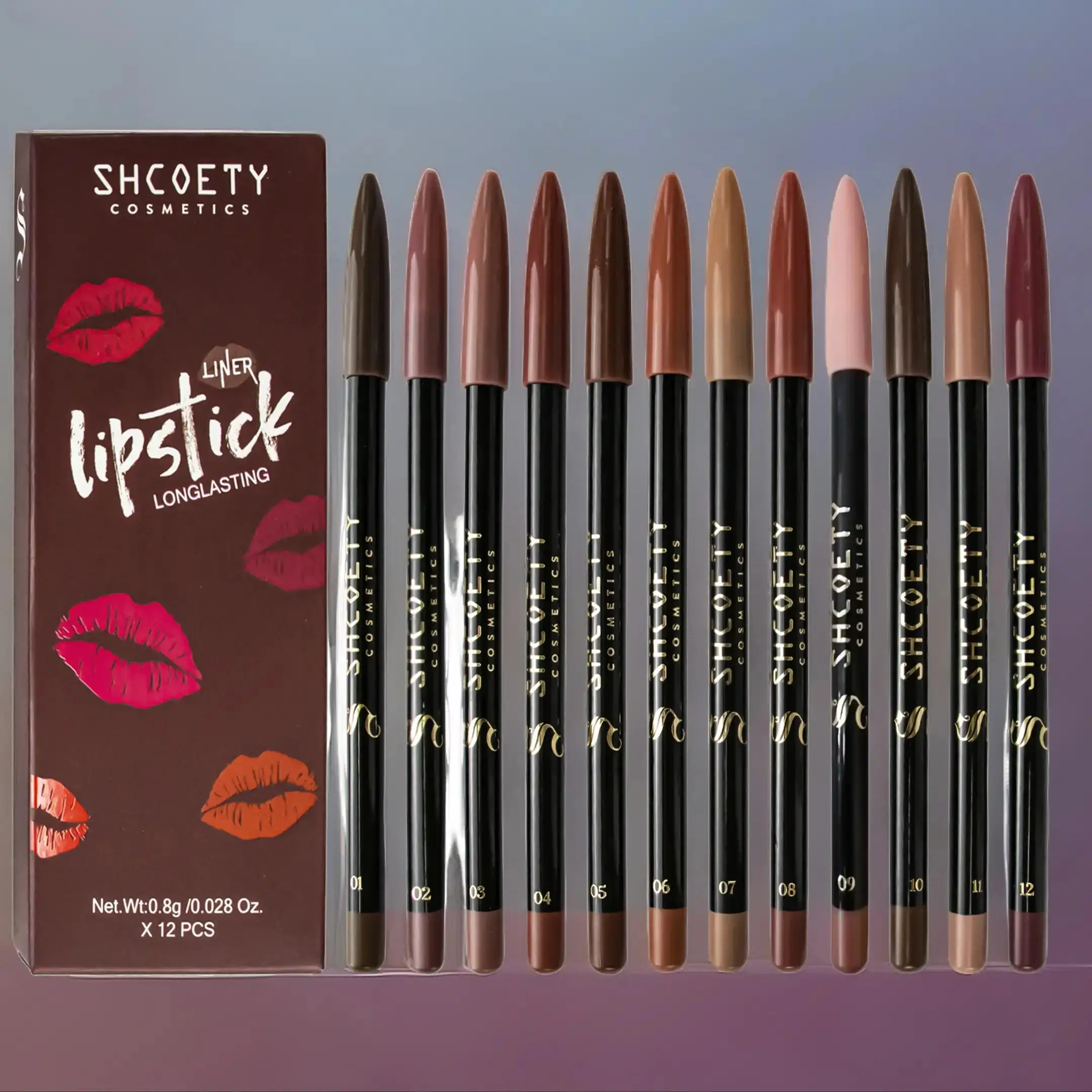 Long Lasting Matte Lip Liner Set, Tinted Lip Liner, Easy Coloring, Suitable for All Occasions Lip Makeup, Girls and Women Makeup Accessories, Makeup P