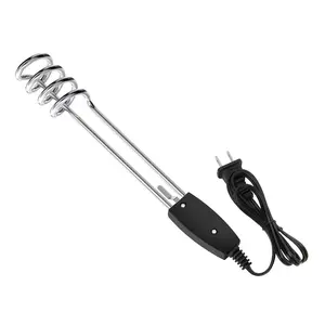 1000W-110V Immersion Water Heater,Water Heater Electric,10in Portable Electric Immersion Element,Calentador de Agua Electrico Boiler Element Heating Coil Fit Camping Pool Bathtub Bucket Heater