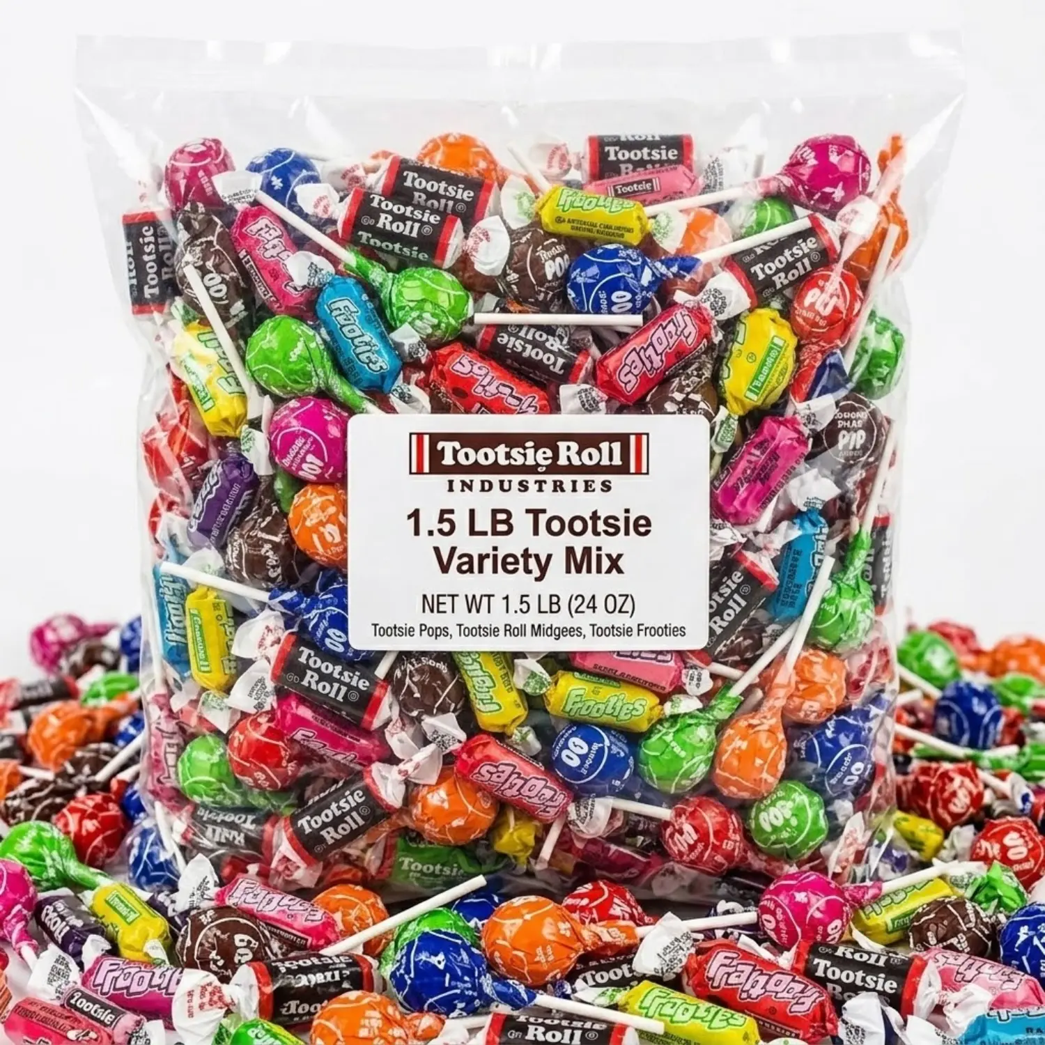 Tootsie Roll Variety Mix: Midgees, Frooties, & Pops – 1.5 Lbs Fresh Assortment Tootsie Roll Assortment Stand Up Pouch 24 Oz