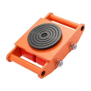 Heavy Duty Machinery Mover Skate Dolly - 6-8 Ton Capacity, Flat Moving Dolly, Rugged Steel Construction, 4 Wheels - For Factory, Warehouse, Industrial Material Handling