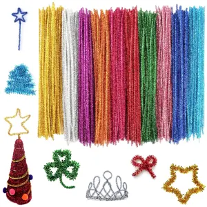 400Pcs Glitter Pipe Cleaners, Pipe Cleaners for Crafts, Colourful, Bendable Chenille Wire for DIY Crafts and Decorations (30 cm x 6 mm) - Home Improvement.