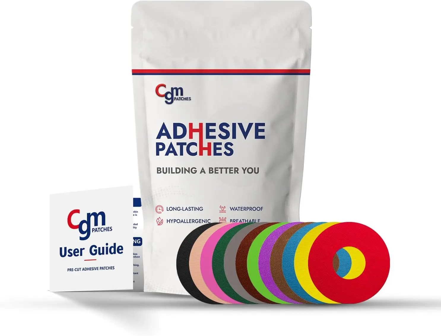 CGM Patches Adhesive Libre 3 / Libre 3 Plus CGM Sensor Patches With Cutout, Waterproof, Sweatproof, Hypoallergenic, Graded Adhesive, Patches, Covers | Lasts 10-14 Days | Pack of 25 (Fun)