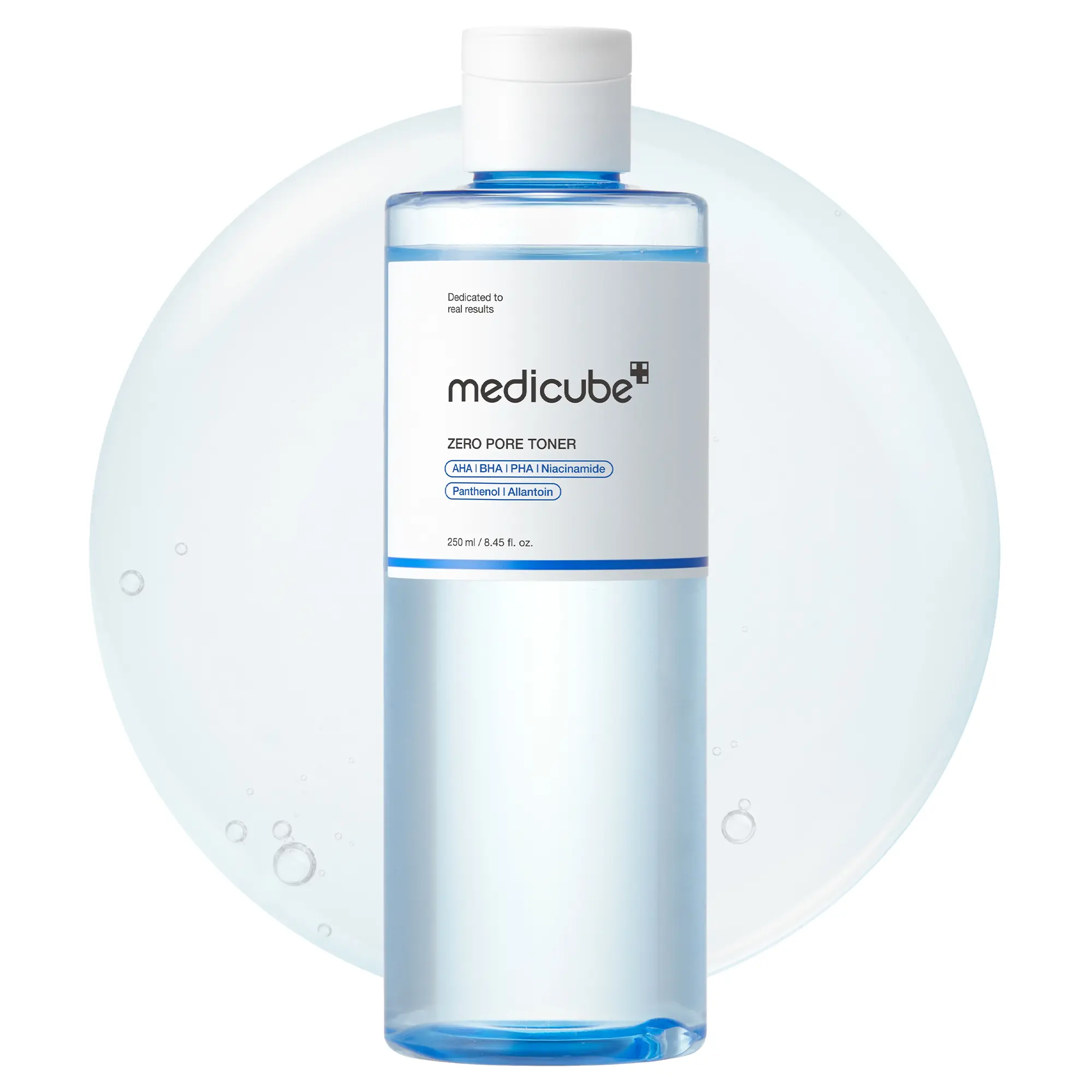 [medicube] Zero Pore Toner I Exfoliating & Hydrating Blue Bottle Water Toner with AHA, BHA, PHA, Niacinamide, and Panthenol | Korean Skin Care for Pores, Texture, Moisture Care
