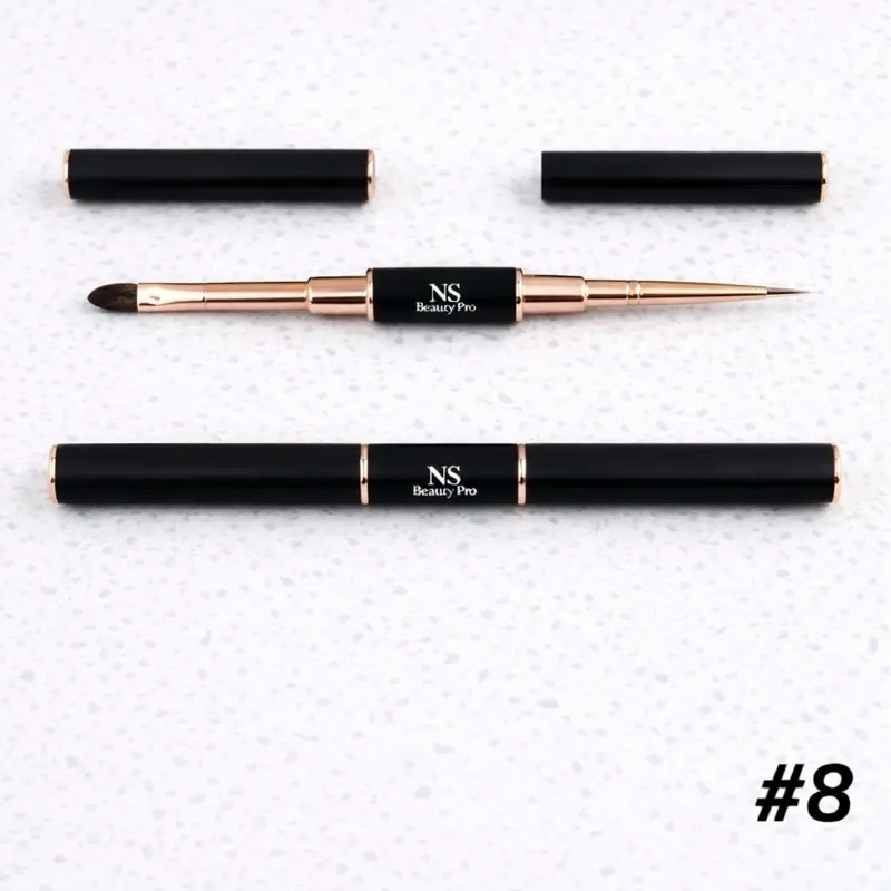 Pincel Profesional 100%  Kolinsky #8 Dual (Oval + Liner 9 mm) NS Beauty Pro