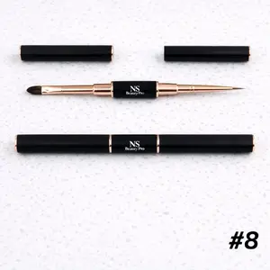 Pincel Profesional 100%  Kolinsky #8 Dual (Oval + Liner 9 mm) NS Beauty Pro