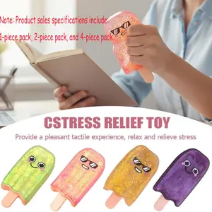 Ice Pop Gummy Squishy Toy, Stress Relief Sensory Toy for All Ages, Classroom Reward, Party Gift, Daily Small Gift