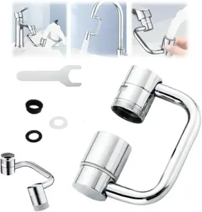 1440° Rotatable Faucet Aerator Extension for Toddlers, Dual Sprayer Mode Bathroom & Kitchen Faucet Attachment, Tap Head Replacement for Smart Face Washing