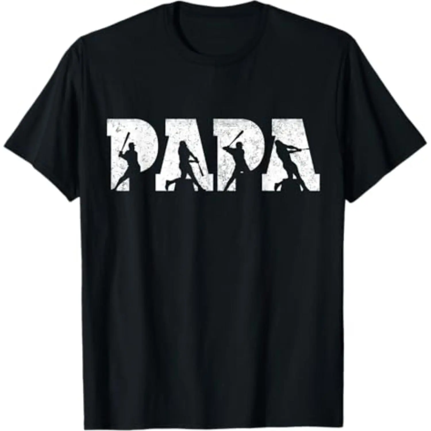 Summer t Shirts Baseball Papa Baseball Men Father's Day Vintage T-Shirt