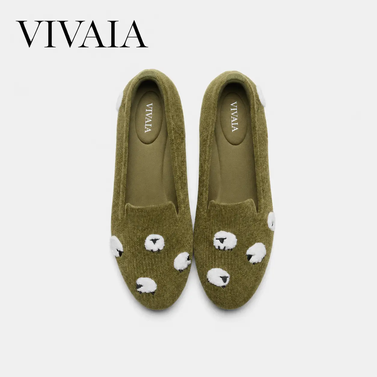 VIVAIA Women’s Round-Toe Embroidered Loafers, Wide Toe Box Flats with Arch Support, Back to School, Fall Shoes for Women (Audrey)