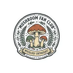 Mushroom Fan Club Sticker | Mycology Enthusiast Kiss-Cut Sticker