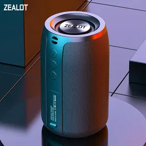 ZEALOT S32 10W Wireless Bluetooth Speaker Portable Heavy Bass TWS Dual Connection 1800mAh Battery 8 Hours Gaming Time Loud Stereo Sound Column Subwoofer Includes Charging Cable and Audio Cable Compatible with Memory Card/USB