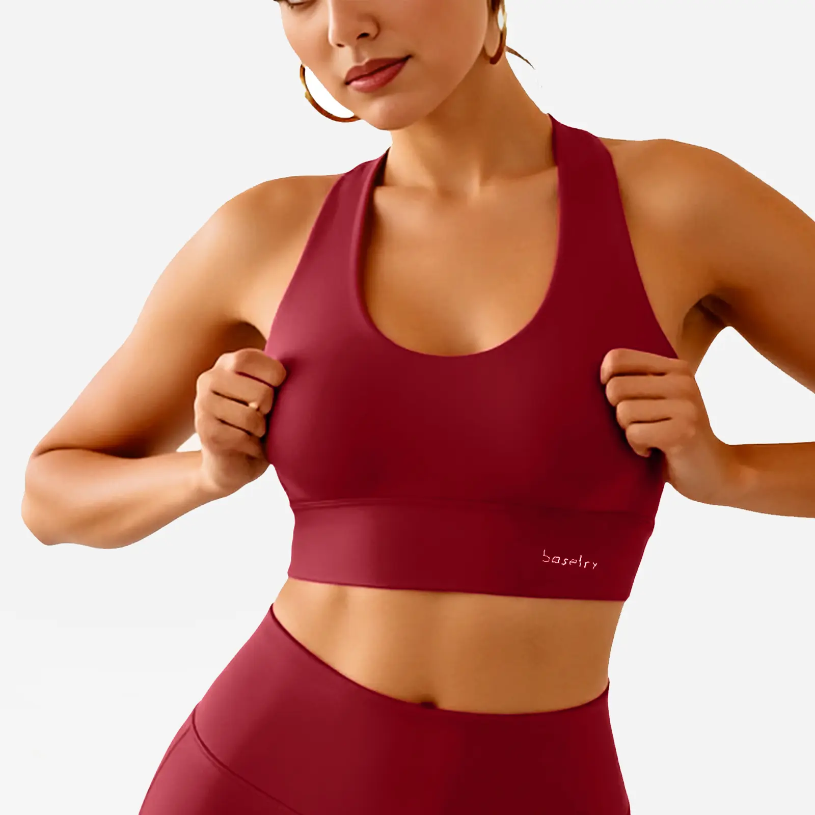 BaseTry High Impact Sports Bra for Women Criss Cross Back Hook and Eye Closure High Support Running Bra Regular Fit Breathable One Size Fits Push Minimizer Bra Comfortable Womenswear Workout Everyday B Cup Seamless Padded Gym Black - Pink