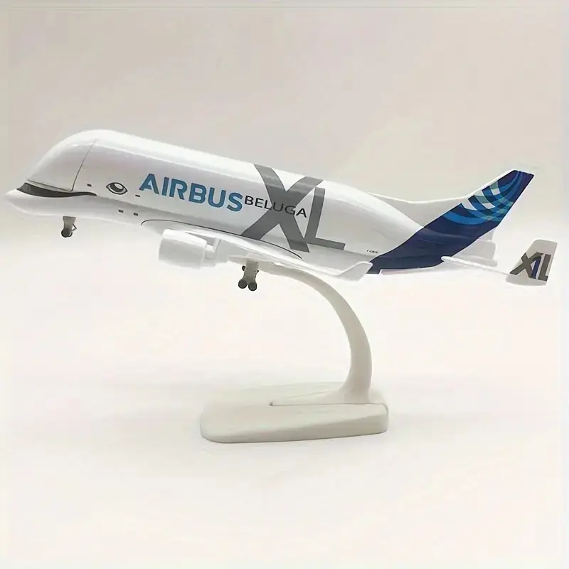 1 Piece 7.87 Inch Beluga Airbus X Aircraft with Detachable Landing Gear, and Alloy Steel and Plastic Airplane Model for Home and Office Decor, Perfect Birthday and Holiday Gift