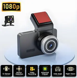 Front-facing dashcam, WiFi car dashcam, with app, night vision, mini hidden single camera, loop recording, 24-hour parking monitoring, black.