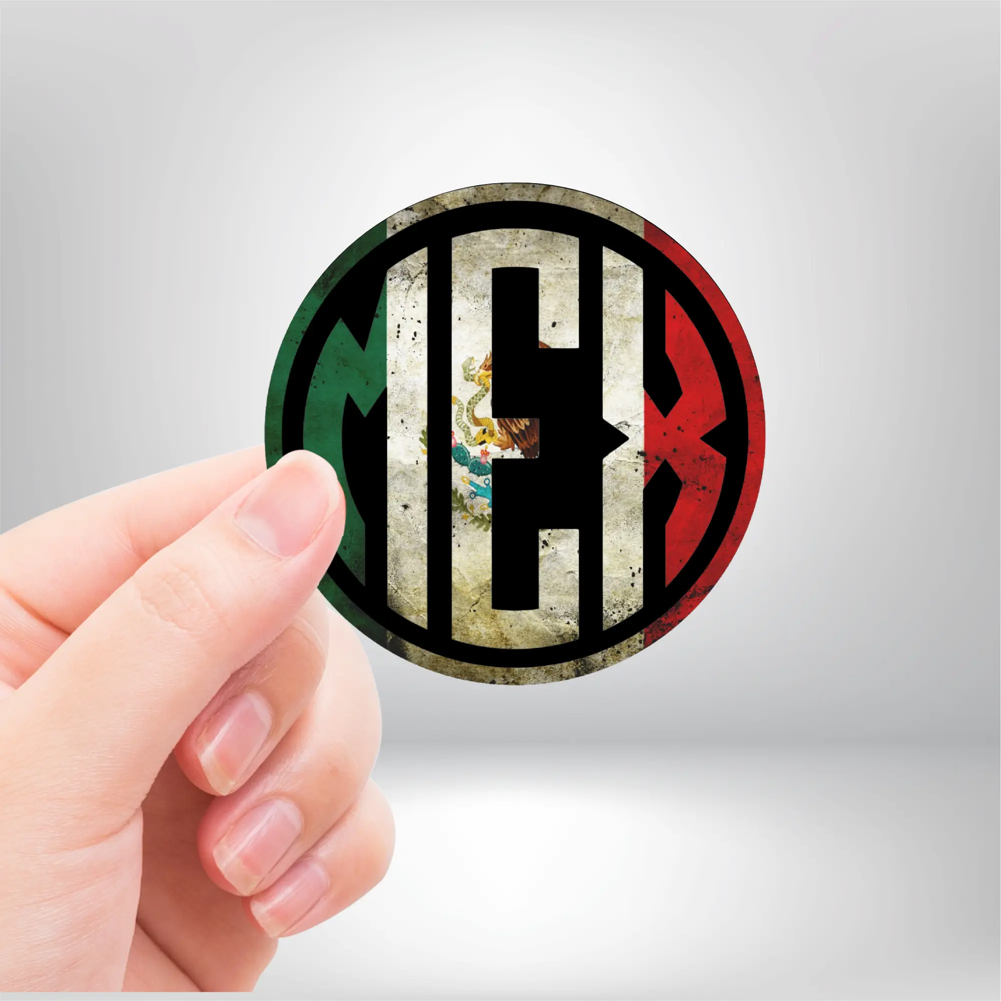 Mexican Flag Custom Sticker - Waterproof & Weatherproof Vinyl Decal