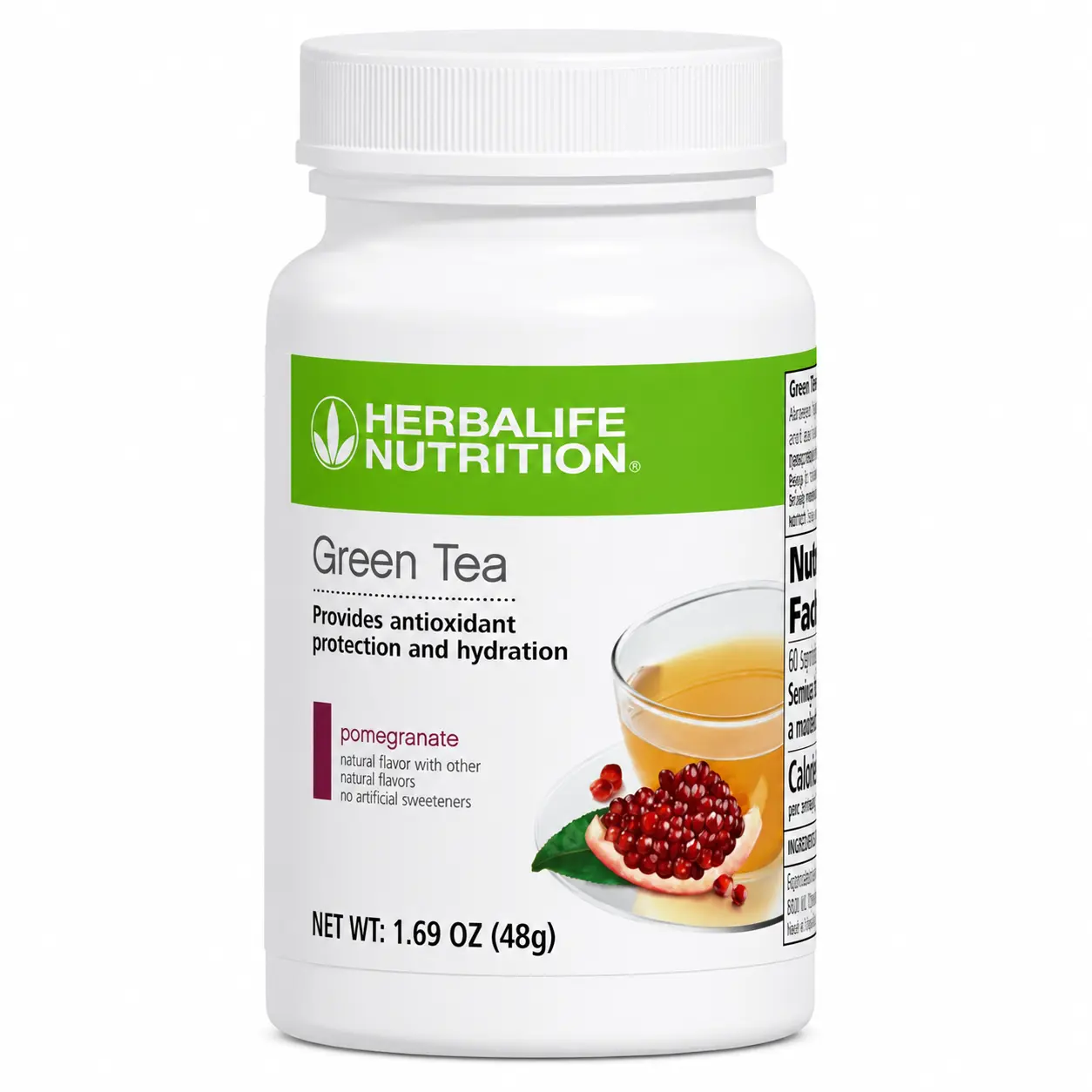 Herbalife Green Tea Pomegranate Instant Tea Mix – Antioxidant Green Tea Beverage, Zero Calories