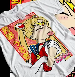 Sailor Moon T-Shirt Usagi Tsukino Anime Manga Graphic Tee 2026 New Cotton Summer Men and Women TShirt EKO