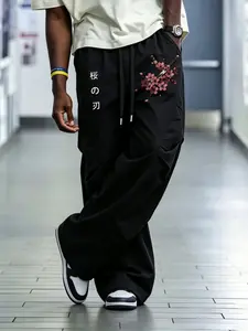 Men's Cargo Trousers, Loose-Fitting, Breathable Quick-Dry, Solid Pattern, Casual Style, All Seasons, Outdoor Military Pants