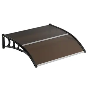 Garvee Outdoor Door and Window Awning 40x40 Inches with Polycarbonate Cover and Steel Plastic Support, UV Protection, Rain, Snow, and Sunlight Shield