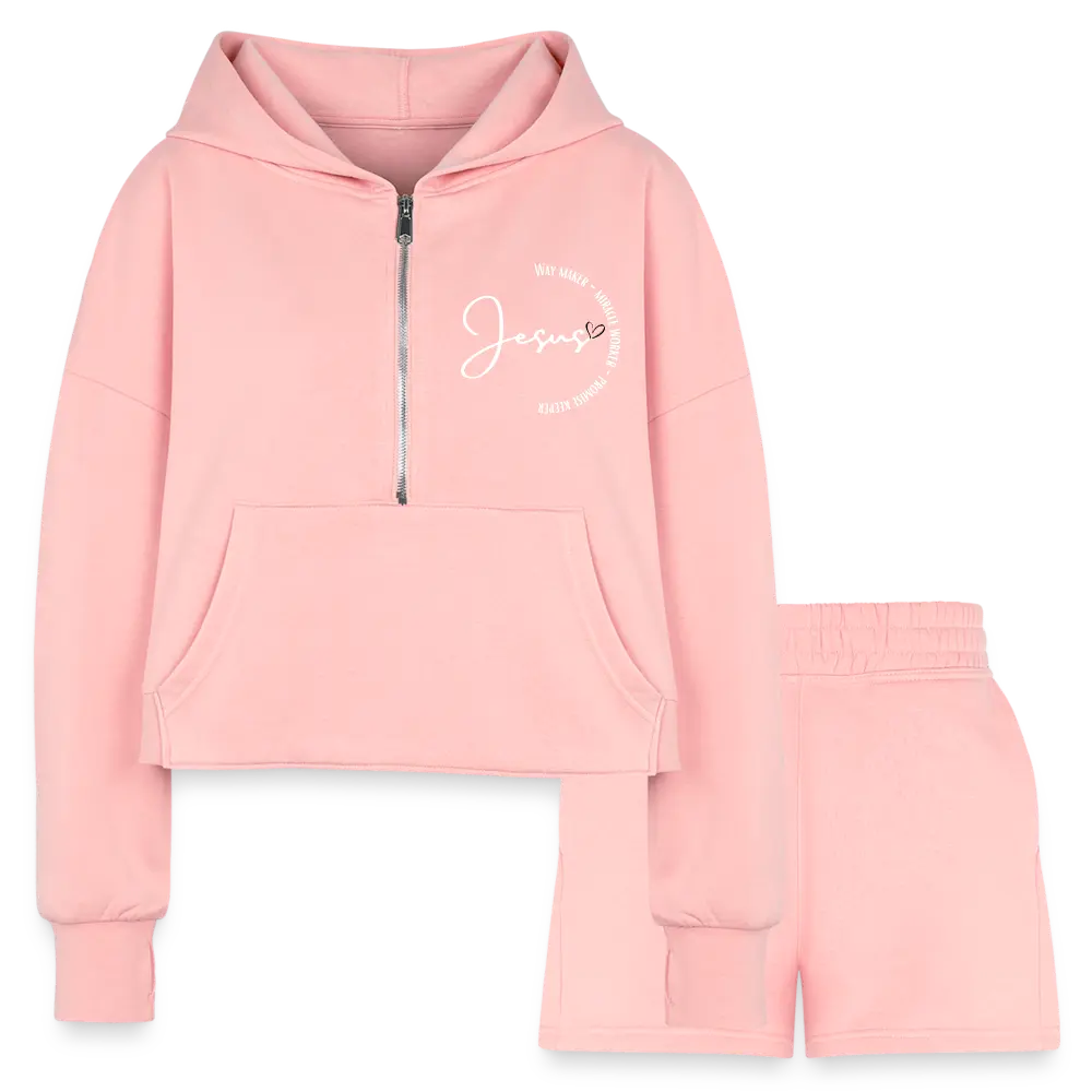 Jesus - Way Maker - Women’s Cropped Hoodie & Jogger Short Set