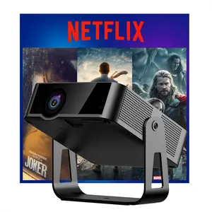 2026 Portable Mini Projector 180° Rotatable Design WiFi Bluetooth Smart Projector for Home Theater Outdoor Movies