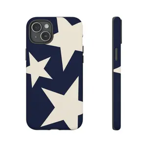 For iPhone 17 Case, Trendy Navy Star Y2K Design, Tough Protective Cover for iPhone 16 15 14 13 12 11 Pro Max Plus