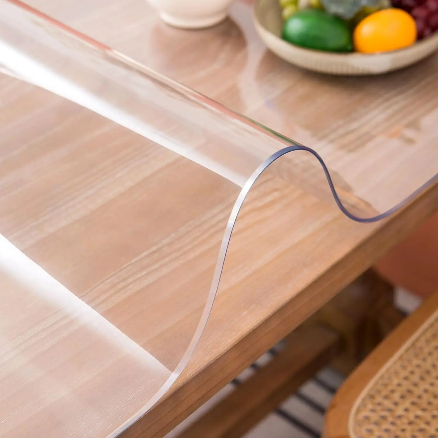 1.5mm Clear Desk Cover Protector, 14×24 Inch Clear Desk Cover, Rectangular Vinyl Desk Pad, PVC Plastic Table Cover
